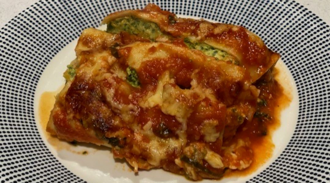 Chicken, Pumpkin, Spinach Cannelloni